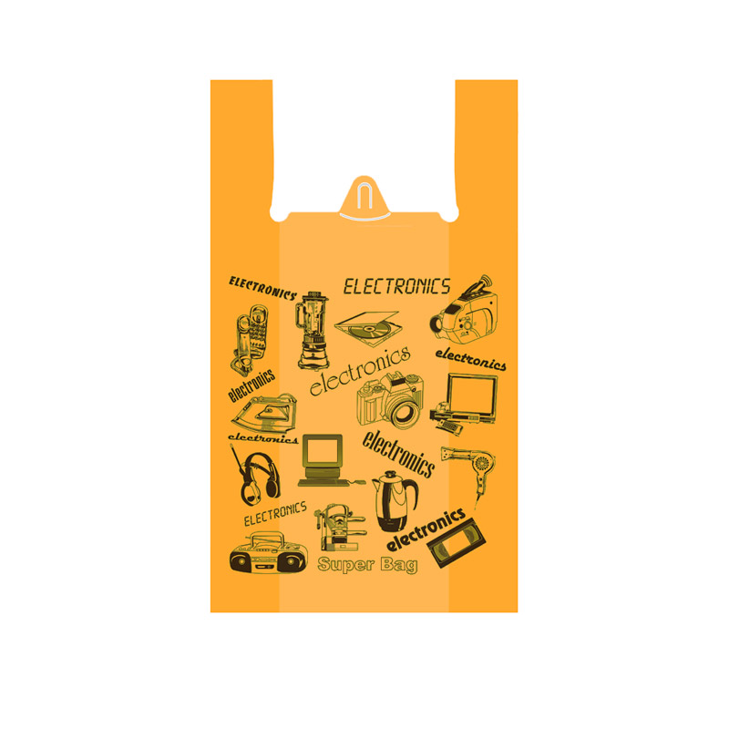 Пакет ПЭ типа "майка" 42+18х63см (16) "Электроника" 100шт