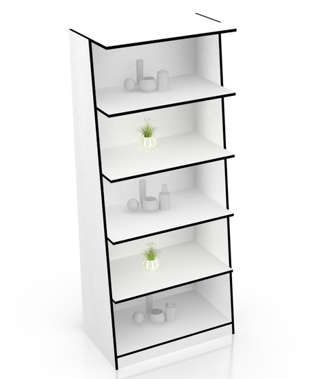 Стеллаж-горка с выносными полками из ЛДСП СТ-21